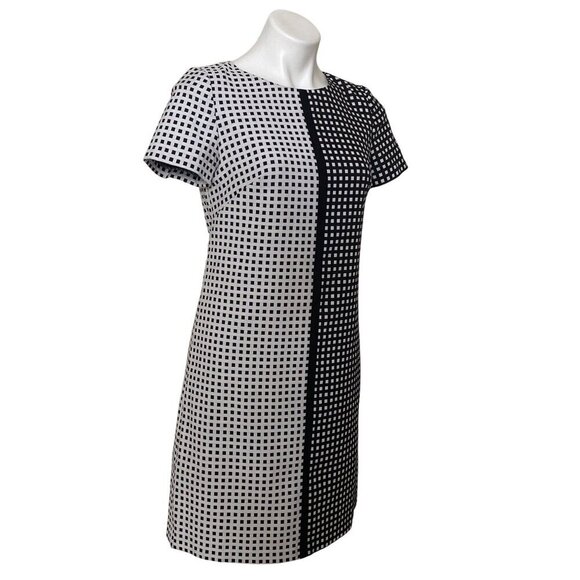 Betsey Johnson Checkered Black & White Short Sleeve Dress, Women's Size 6 - Picture 4 of 11